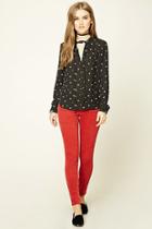 Forever21 Women's  Coral Skinny Corduroy Pants