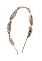 Forever21 Etched Feather Headband (antic Gold)