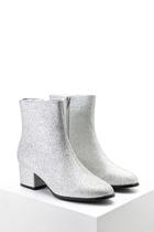 Forever21 Glitter Faux Leather Booties