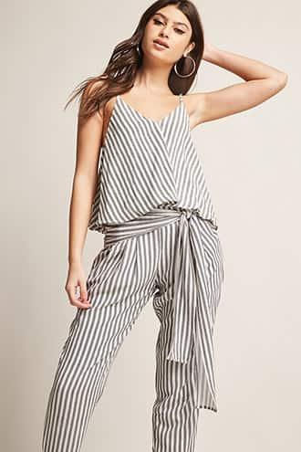 Forever21 Stripe Cami & Pants Set