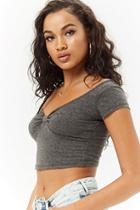 Forever21 Bow-front Crop Top