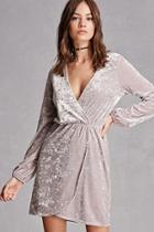 Forever21 Crushed Velvet Surplice Dress