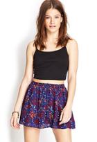 Forever21 Abstract Print Skater Skirt