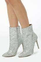 Forever21 Glittery Sequin Stiletto Booties