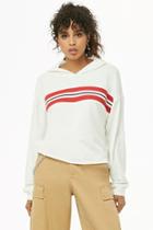 Forever21 French Terry Striped Hoodie