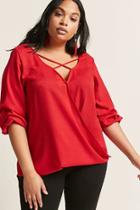 Forever21 Plus Size High-low Pickup Sleeve Top