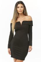 Forever21 Off-the-shoulder Mini Bodycon Dress