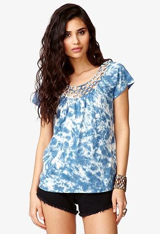 Forever21 Macram&eacute; Tie-dye Tee