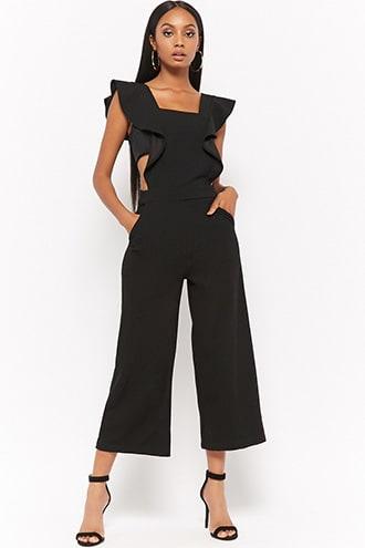 Forever21 Flounce Pinafore Jumpsuit