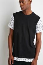 Forever21 Abstract Print-paneled Tee