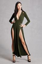 Forever21 Open-shoulder M-slit Maxi Dress