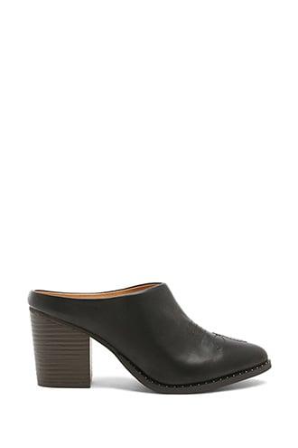 Forever21 L4l By Lust For Life Topstitched Mules