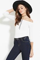 Love21 Women's  Contemporary Off-the-shoulder Sweater