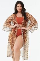 Forever21 Plus Size Tiger Print Swim Cover-up