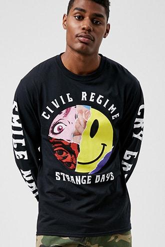 Forever21 Civil Regime Smile Now Graphic Tee