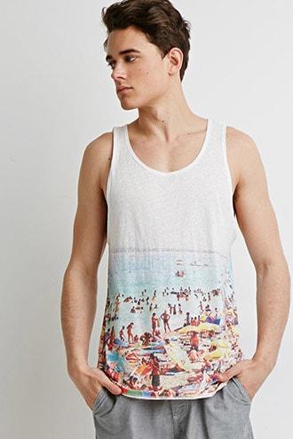Forever21 Beach Scene Tank