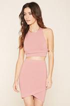 Forever21 Women's  Rose T-back Crop Top