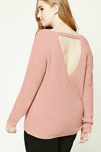 Forever21 Plus Size Ribbed V-neck Sweater