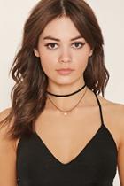 Forever21 Faux Suede Layered Choker