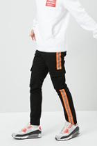 Forever21 Reflective-trim Cargo Jeans