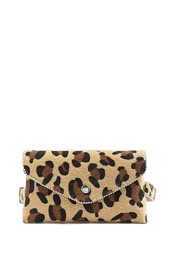 Forever21 Faux Fur Leopard Belt Bag