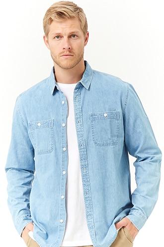 Forever21 Chambray Button-up Shirt