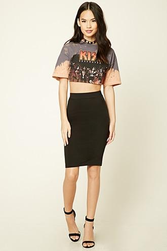 Forever21 Cotton-blend Pencil Skirt