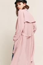 Forever21 Woven Accordion-pleat Duster Jacket