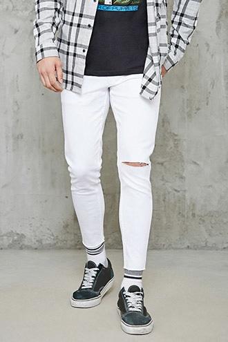 Forever21 Raw-cut Skinny Jeans