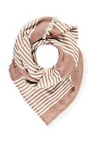 Forever21 Frayed Stripe-patterned Scarf (rust/cream)