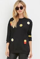 Forever21 Mixed Patch Sweatshirt
