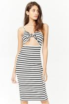 Forever21 Striped Tie-front Midi Dress