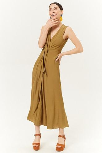 Forever21 Sleeveless Maxi Wrap Dress