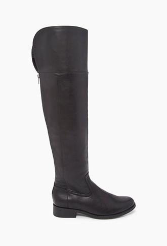 Forever21 Over-the-knee Faux Leather Boots