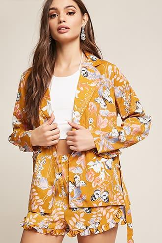 Forever21 Rd & Koko Floral Print Cardigan