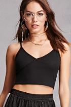 Forever21 Ribbed Surplice Cropped Cami