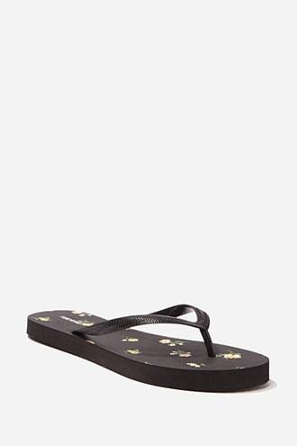 Forever21 Floral Thong Flip-flops