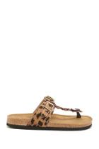Forever21 Leopard Print Braided Thong Sandals