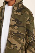21 Men Men's  Hooded Camo Jacket