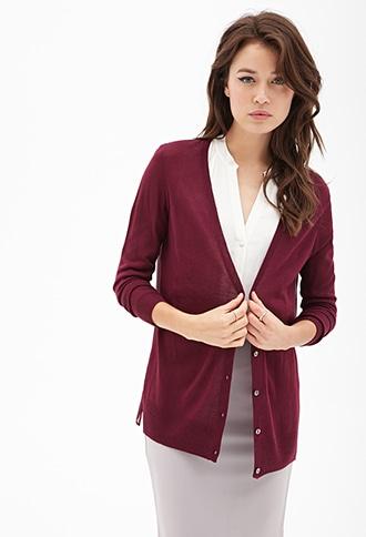 Forever21 Paneled V-neck Cardigan