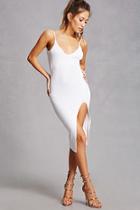 Forever21 Front-slit Ribbed Bodycon