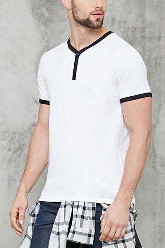 Forever21 Henley Ringer Tee