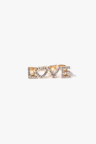 Forever21 Rhinestone Love Ring