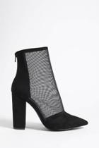 Forever21 Pointed Mesh Ankle Boots