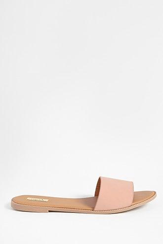 Forever21 Qupid Faux Suede Slide Sandals