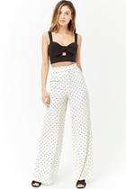 Forever21 Dot Print Wide-leg Pants