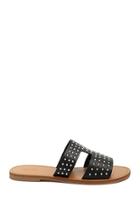 Forever21 Studded Faux Leather Cutout Slides
