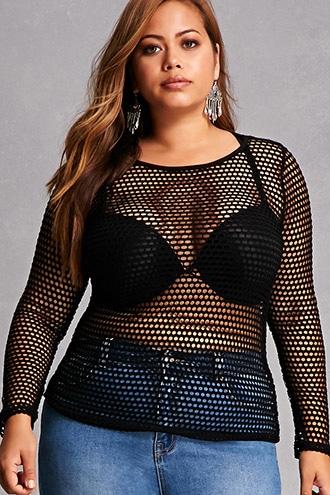 Forever21 Plus Size Open-knit Top