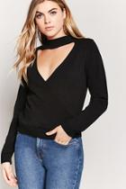 Forever21 Cutout Surplice Sweater