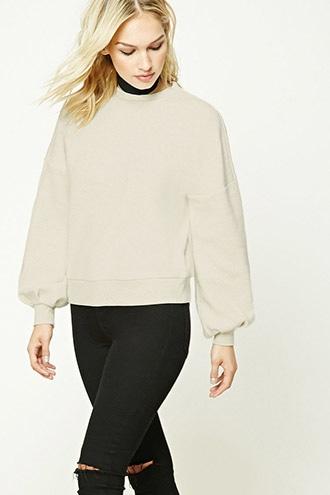 Forever21 Contemporary Fleece Sweatshirt